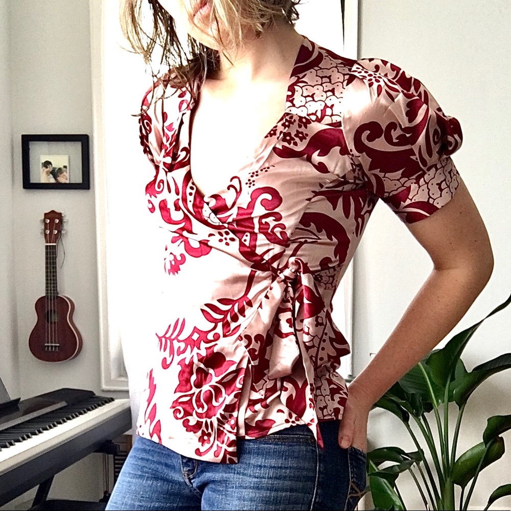 BCBG Maxazria Wrap Top